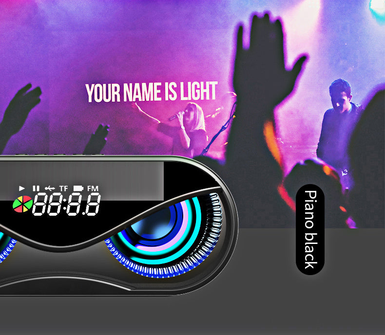 Colorful lights, two speakers