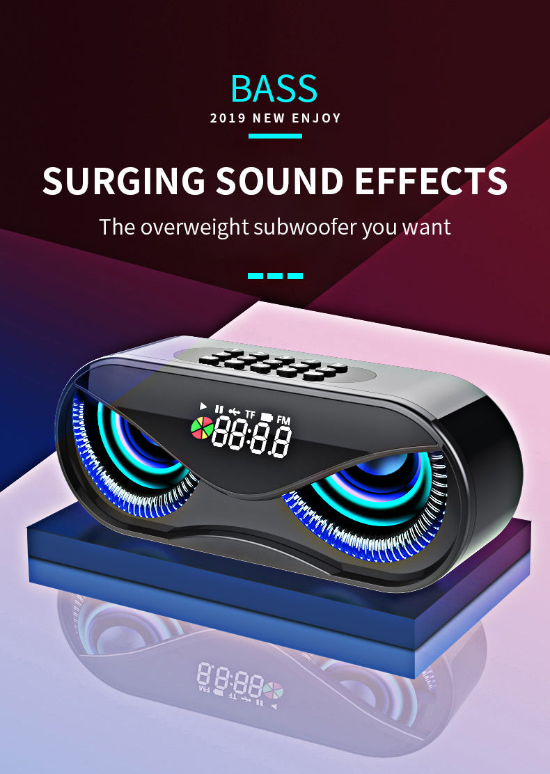 Colorful lights, two speakers