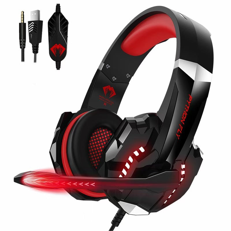 The headphones are actually wired gaming headsets