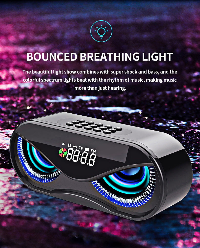 Colorful lights, two speakers