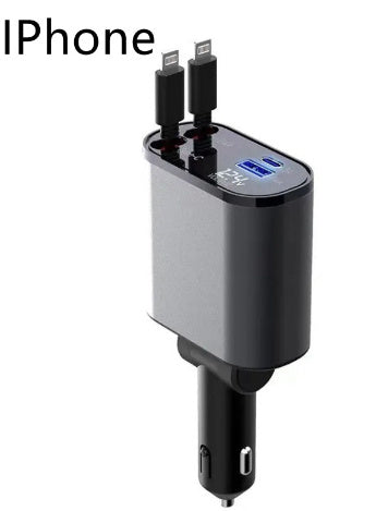 Chargeur 4 en 1 à charge ultra rapide, prise allume-cigare