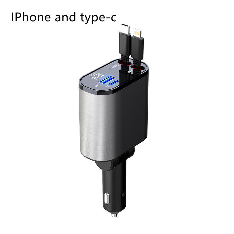 Chargeur 4 en 1 à charge ultra rapide, prise allume-cigare