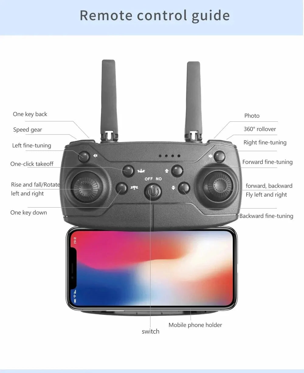 Nouveau drone WIFI avec caméra grand angle HD 4K 1080P