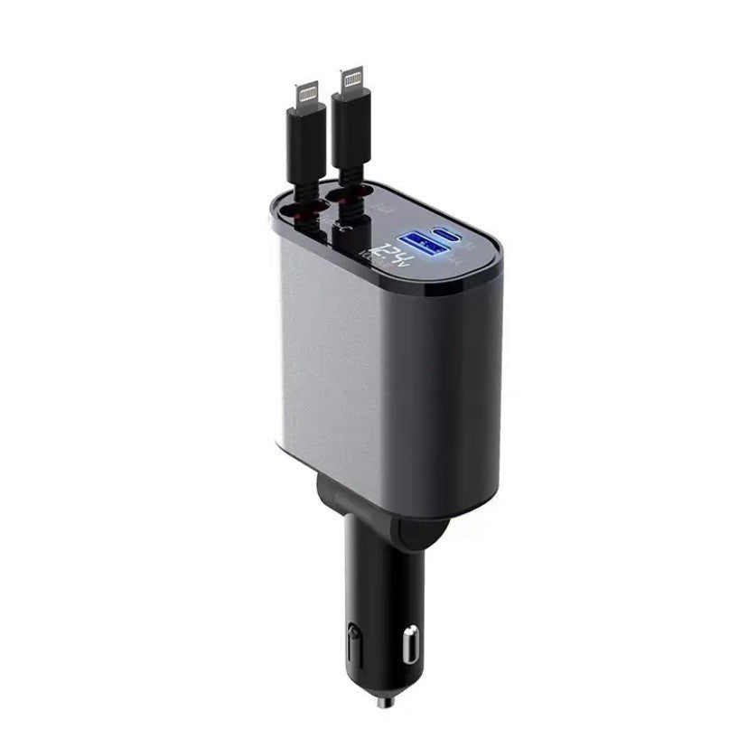 Chargeur 4 en 1 à charge ultra rapide, prise allume-cigare