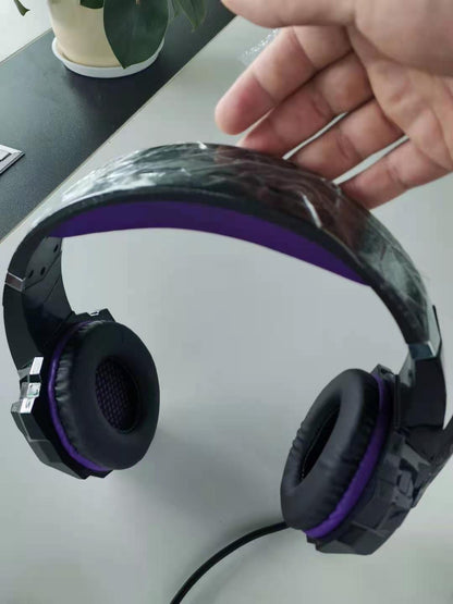 The headphones are actually wired gaming headsets